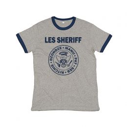 LES $HERIFF : T-Shirt style Ramones (gris/bleu) [$TSRG]